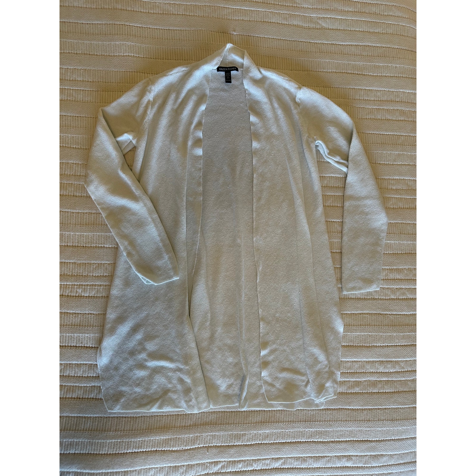 Eileen Fisher Xxs White Cardigan
